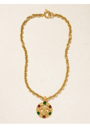 Vintage Chanel - Gold-plated Glass Necklace - One size