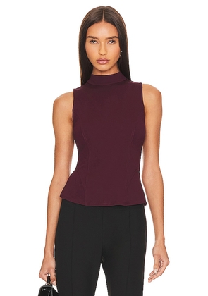 Lovers and Friends Tanya Top in Wine. Size XS.