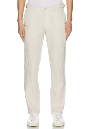 onia Linen Trouser in Light Grey. Size 36.