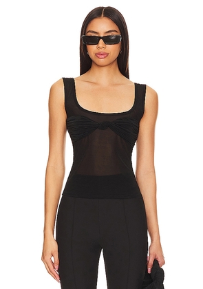 Lovers and Friends Nani Sheer Top in Black. Size XL.