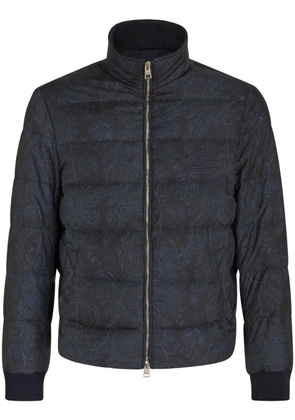 ETRO paisley-print padded jacket - Blue