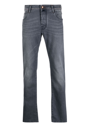 Jacob Cohën logo-patch straight-leg jeans - Grey