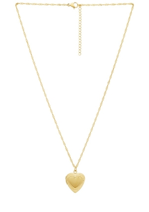 petit moments Locket Necklace in Metallic Gold.