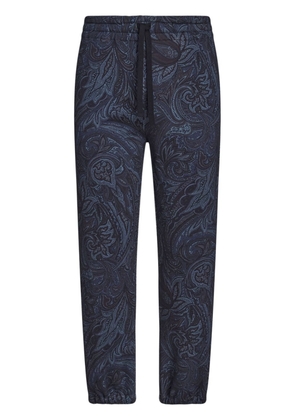 ETRO paisley-print cotton track pants - Blue