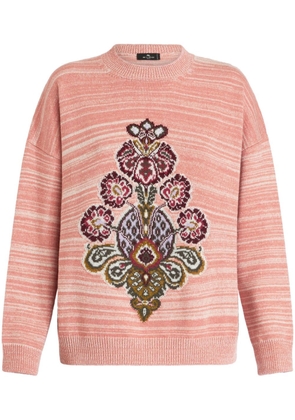 ETRO intarsia-knit wool-blend jumper - Pink