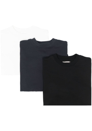 Jil Sander logo-patch cotton T-shirts (pack of three) - Black