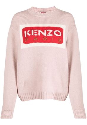 Kenzo Paris logo-intarsia jumper - Pink