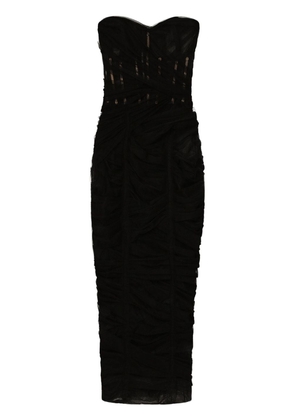 Dolce & Gabbana draped tulle corset dress - Black