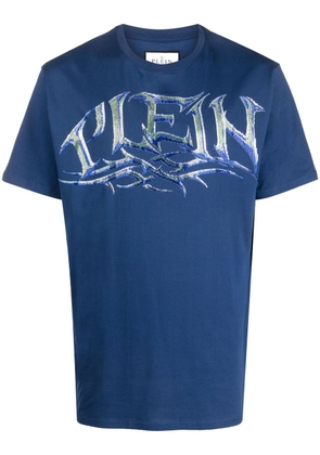 Philipp Plein logo-print short-sleeved T-shirt - Blue