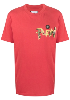 Philipp Plein logo-print cotton T-shirt - Red