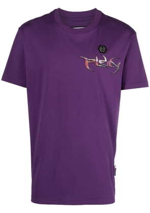 Philipp Plein SS Chrome cotton T-shirt - Purple