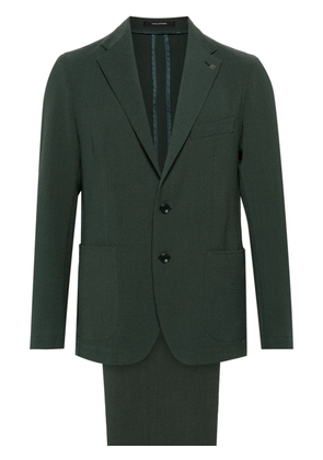 Tagliatore seersucker single-breasted suit - Green