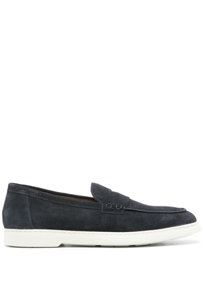 Doucal's almond suede loafers - Blue