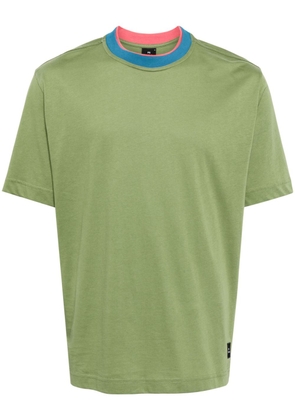 PS Paul Smith contrast-neck organic cotton T-shirt - Green
