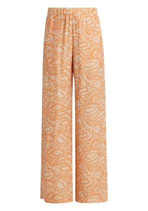 Stella McCartney silk wide-leg trousers - Orange