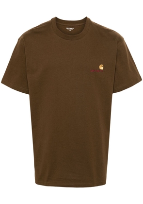 Carhartt WIP American Script organic cotton T-shirt - Brown