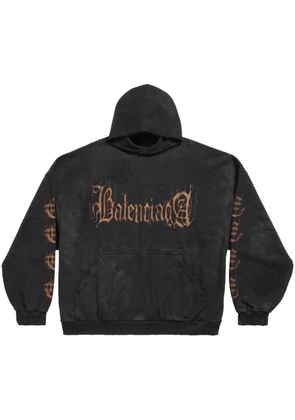 Balenciaga Heavy Metal cotton hoodie - Black
