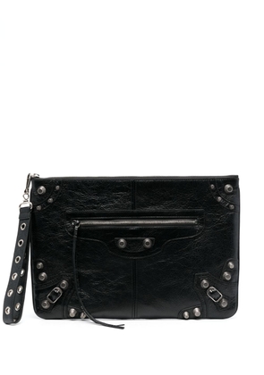 Balenciaga Le Cagole leather clutch bag - Black