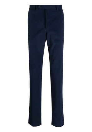 LUIGI BIANCHI MANTOVA slim-cut cotton trousers - Blue