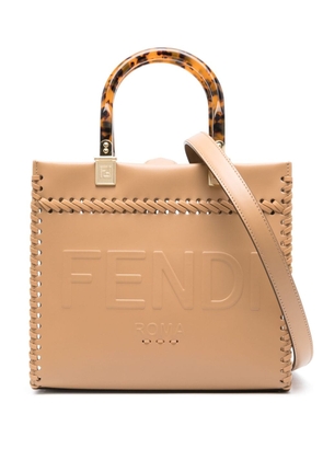 FENDI small Sunshine leather shoulder bag - Brown