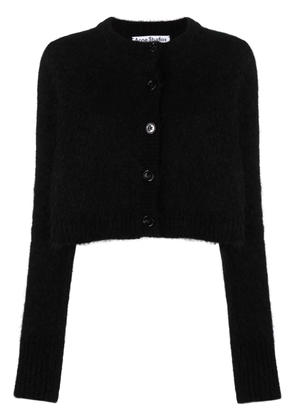 Acne Studios knitted cropped cardigan - Black