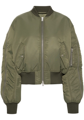 Acne Studios zip-detail padded bomber jacket - Green