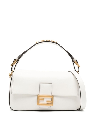 FENDI Baguette leather shoulder bag - White
