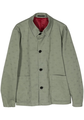 PS Paul Smith patterned-jacquard cotton shirt jacket - Green