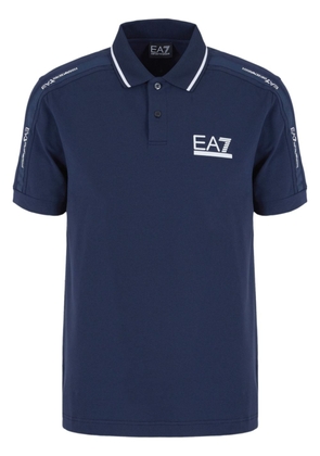 Ea7 Emporio Armani logo-print polo shirt - Blue