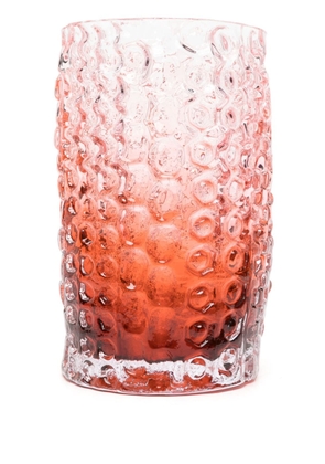 POLSPOTTEN Relief glass vase (16cm x 30cm) - Pink