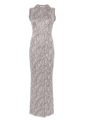 Acne Studios sequin-embellished knitted maxi dress - Grey