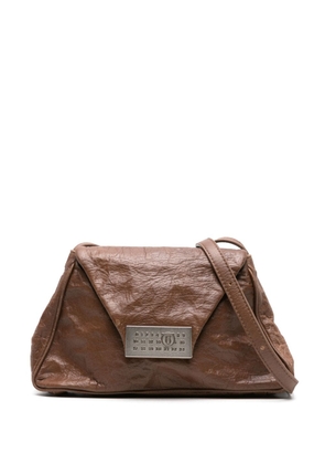 MM6 Maison Margiela Numeric leather crossbody bag - Brown
