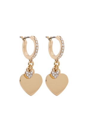 DKNY heart-charm drop earrings - Gold