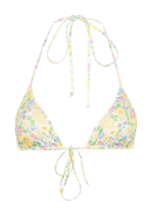 MC2 Saint Barth Leah floral-print bikini top - Yellow