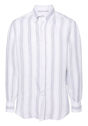 Brunello Cucinelli striped linen shirt - White
