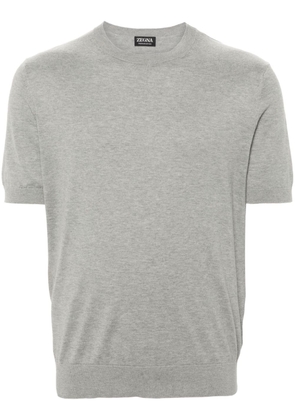Zegna fine-knit T-shirt - Grey