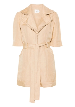 Aje Tactile whipstitch playsuit - Brown