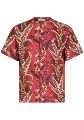 ETRO Foliage-print cotton T-shirt - Red