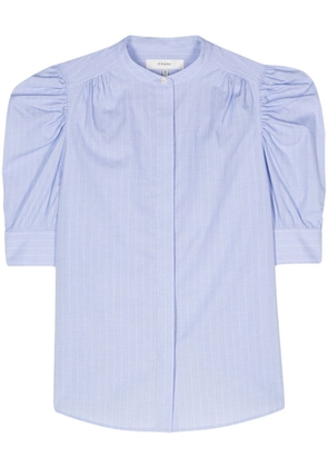 FRAME puff-sleeve cotton shirt - Blue