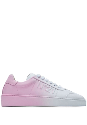 Nº21 gradient-effect leather sneakers - White