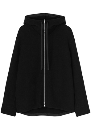 Jil Sander long-sleeve hooded jacket - Black
