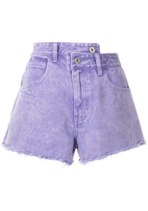 Ground Zero washed denim shorts - Purple