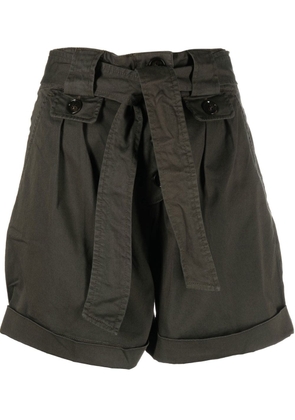 Woolrich stretch twill belted shorts - Green