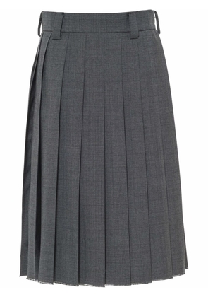 Miu Miu Prince Of Wales-check wool skirt - Grey