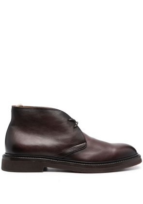 Officine Creative Dude lace-up leather boots - Brown