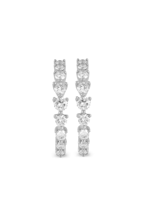 Dana Rebecca Designs 14kt white gold Vivian Lily diamond hoop earrings - Silver