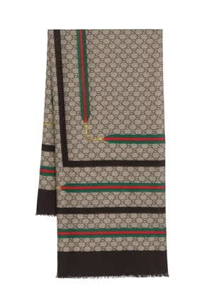 Gucci GG Horsebit Web shawl - Neutrals