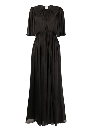 Forte Forte pleated silk-cotton maxi gown - Black