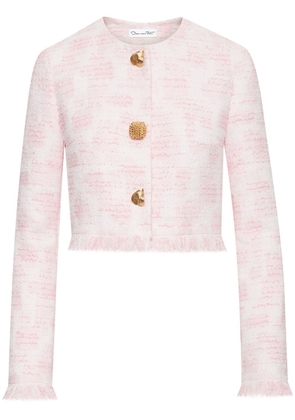 Oscar de la Renta textured tweed jacket - Pink