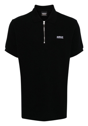Barbour Albury zip-neck cotton polo shirt - Black
